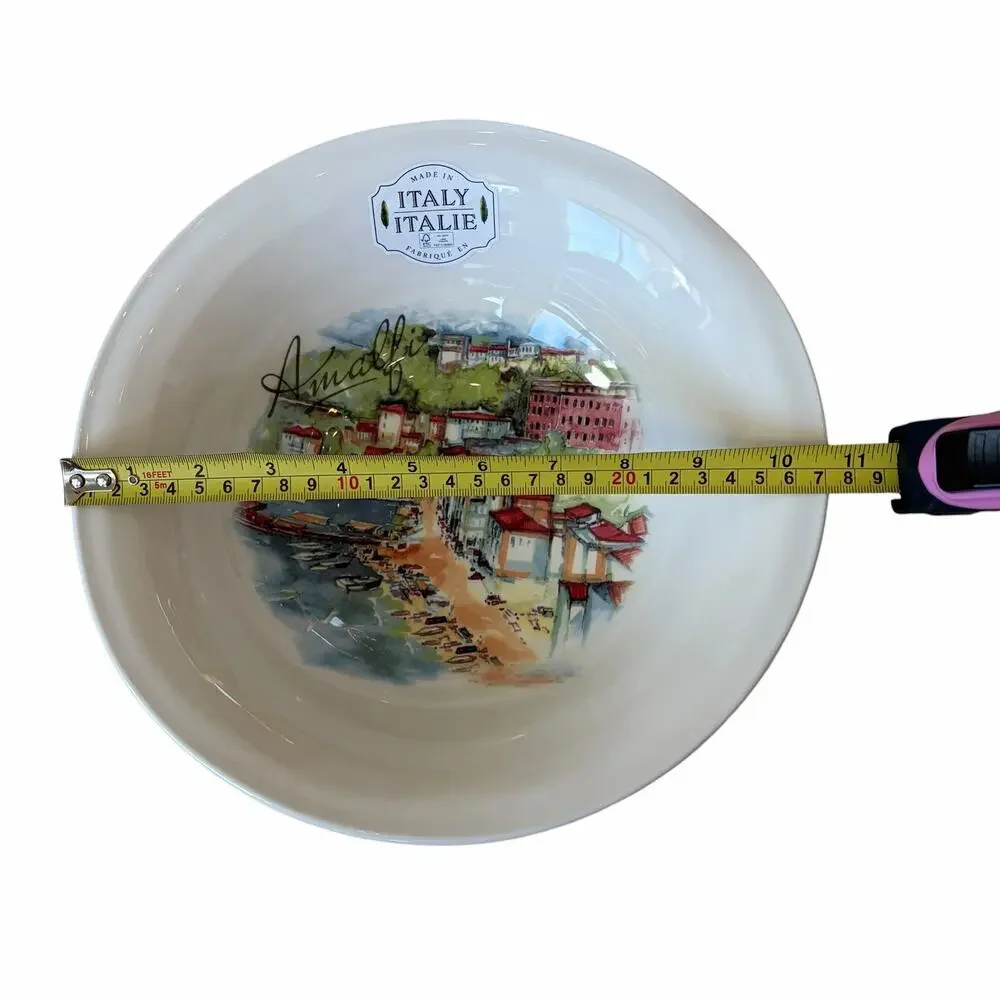 Ceramica Cuore Seaside Village Pasta Bowl AMALFI 10.5in Made in Italy New